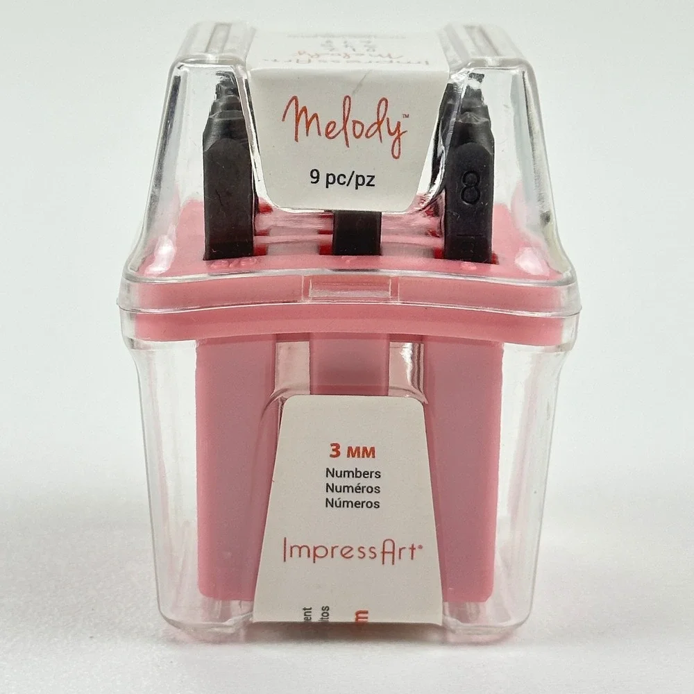 ImpressArt Melody 3mm Number Metal Stamp‎ Set 9pc SC1127AM-3mm-M